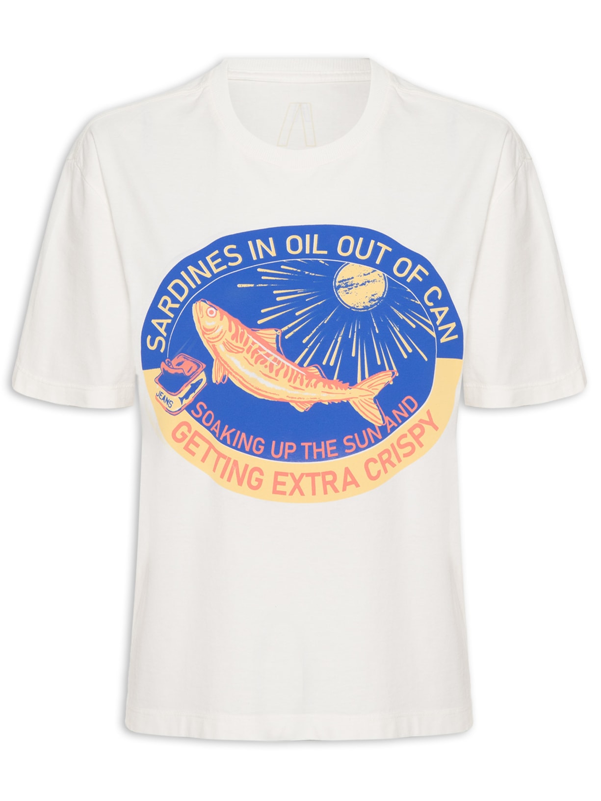 Camiseta Feminina Crispy Sardines - Branco