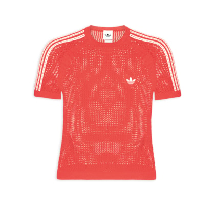 Camiseta Feminina Crochet - Vermelho