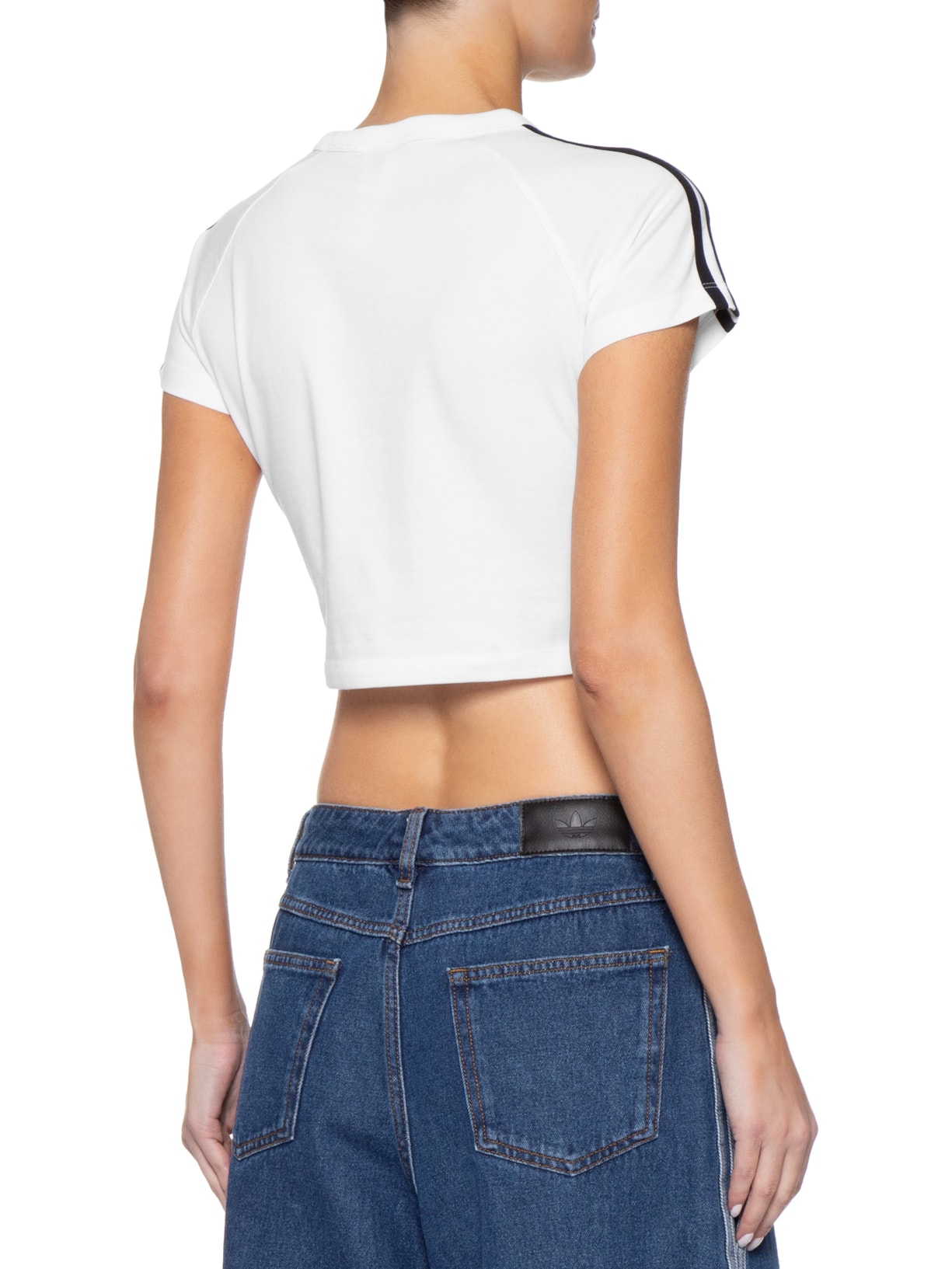 Camiseta Feminina Cropped Adicolor Branco Adidas Originals