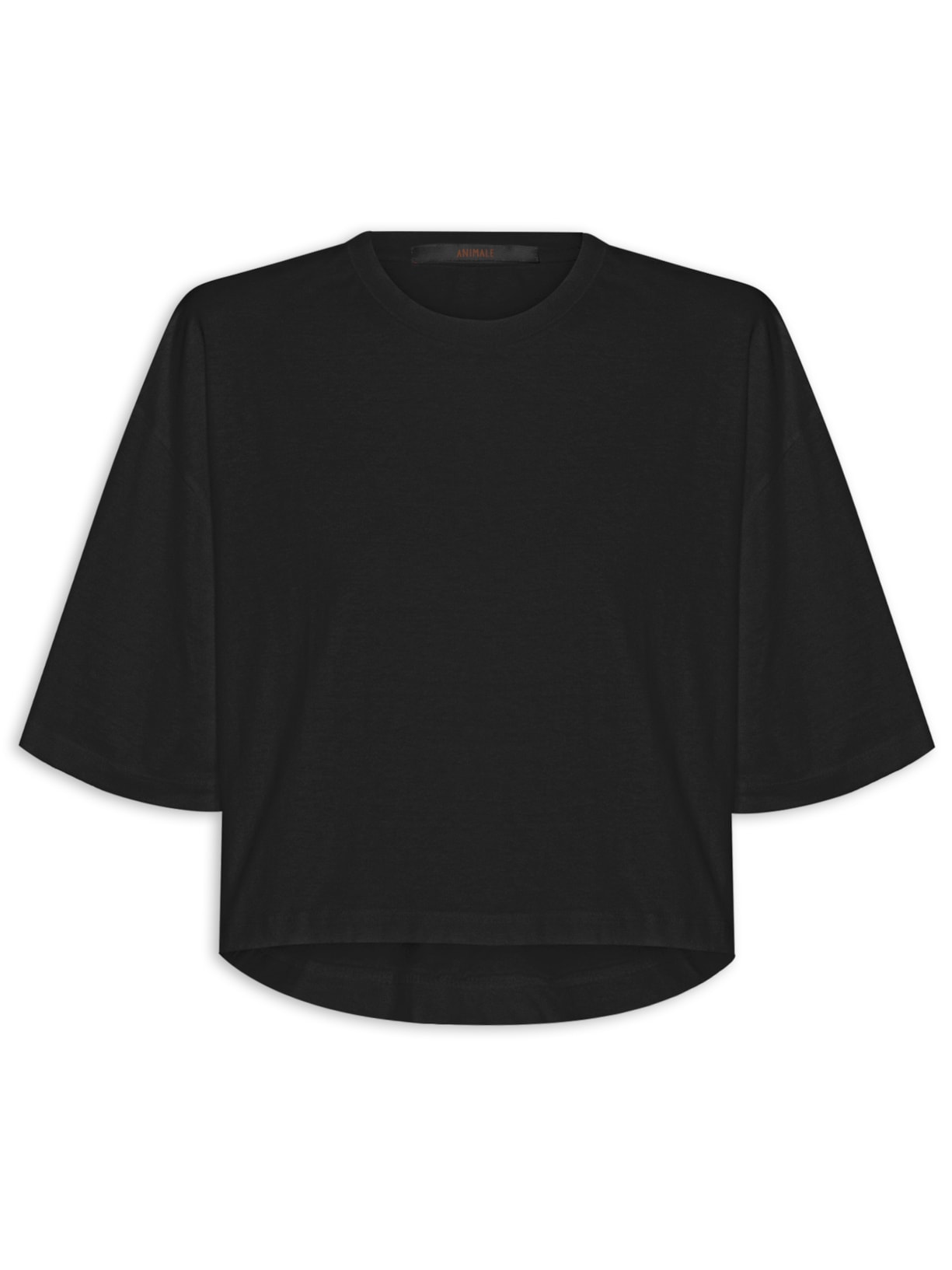 Camiseta Feminina Cropped Neutral - Preto