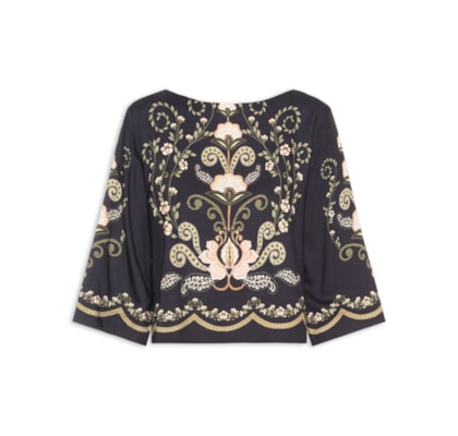 Camiseta Feminina Cropped Nikita - Preto