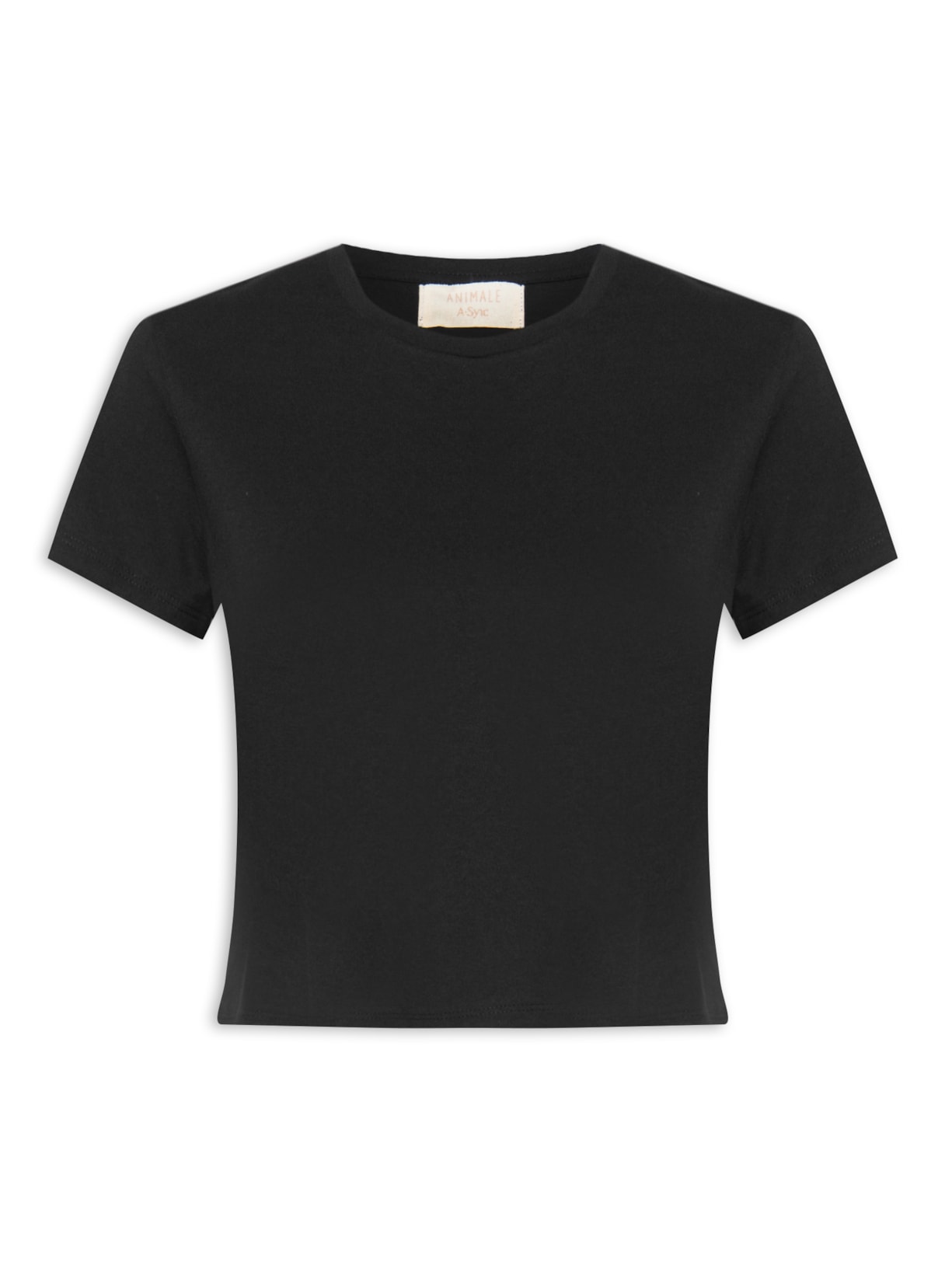Camiseta Feminina Cropped - Preto