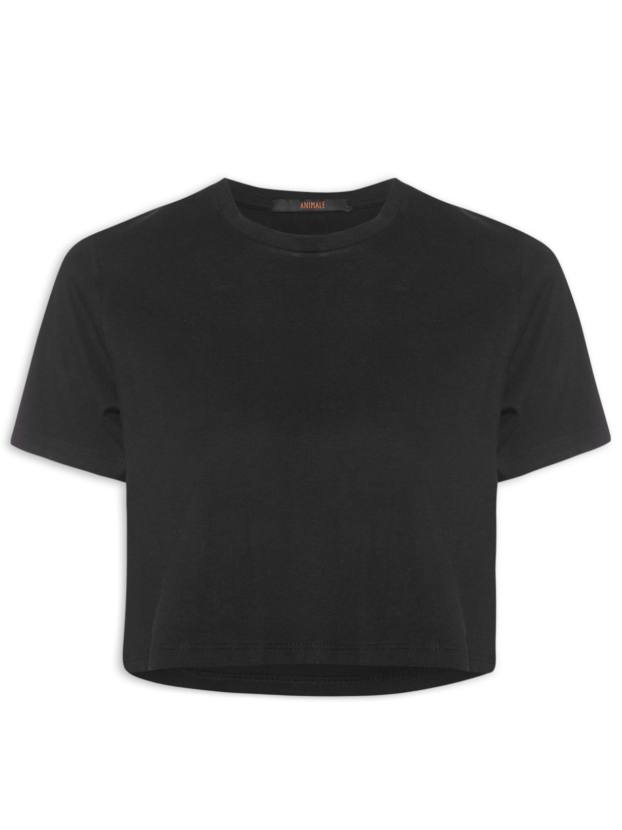 Camiseta Feminina Cropped - Preto