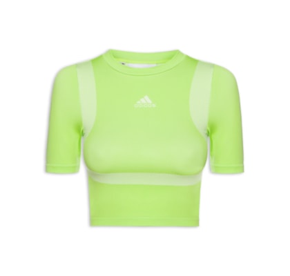 Camiseta Feminina Cropped Seamless - Verde