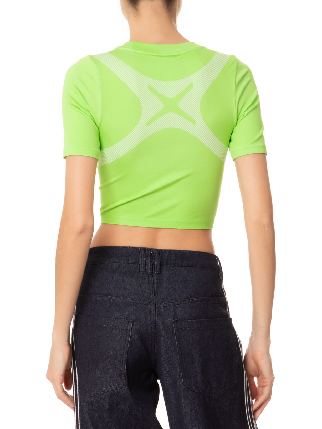 Camiseta Feminina Cropped Seamless Verde Adidas Originals