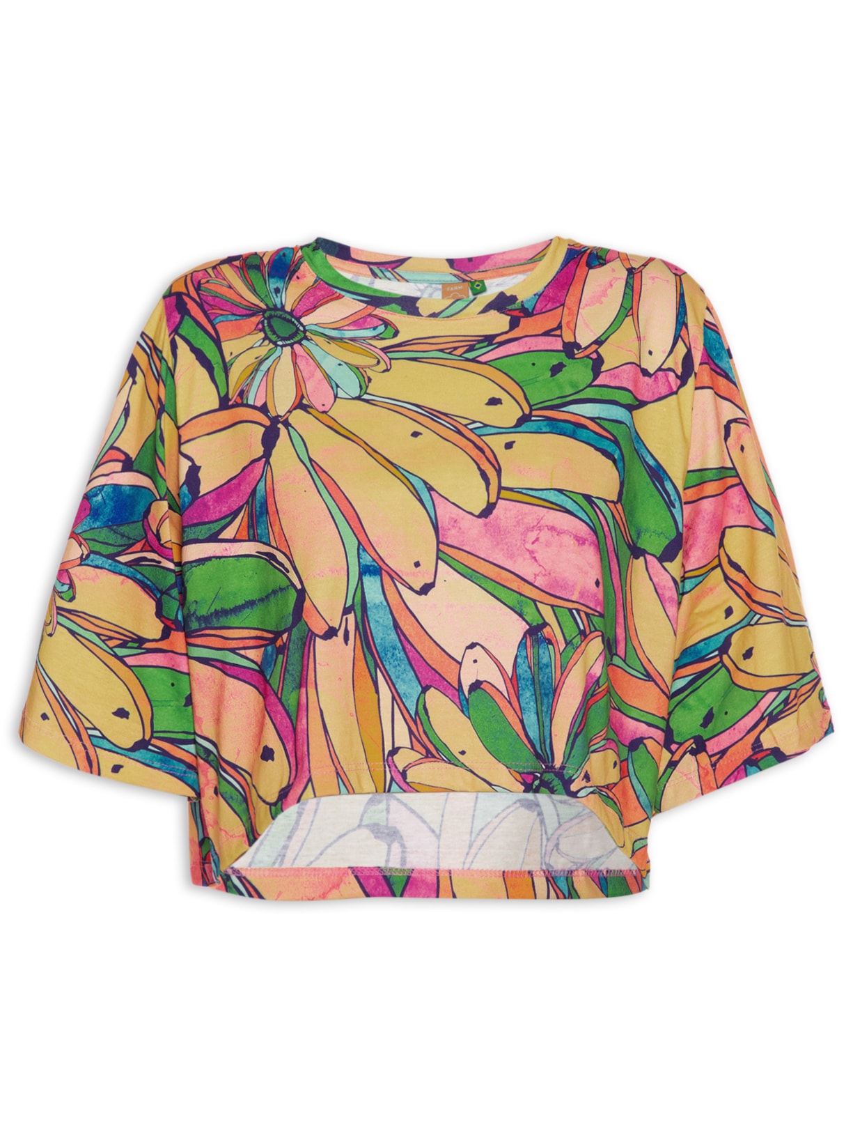 Camiseta Feminina Cropped Sonho De Banana - Amarelo