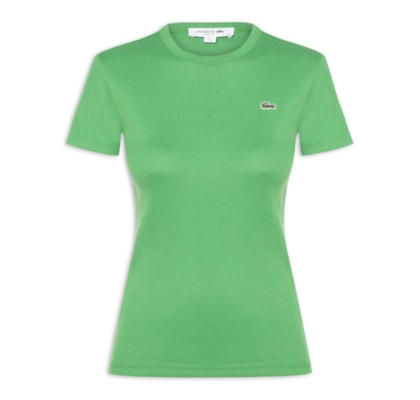 Camiseta Feminina De Algodão Canelada - Verde