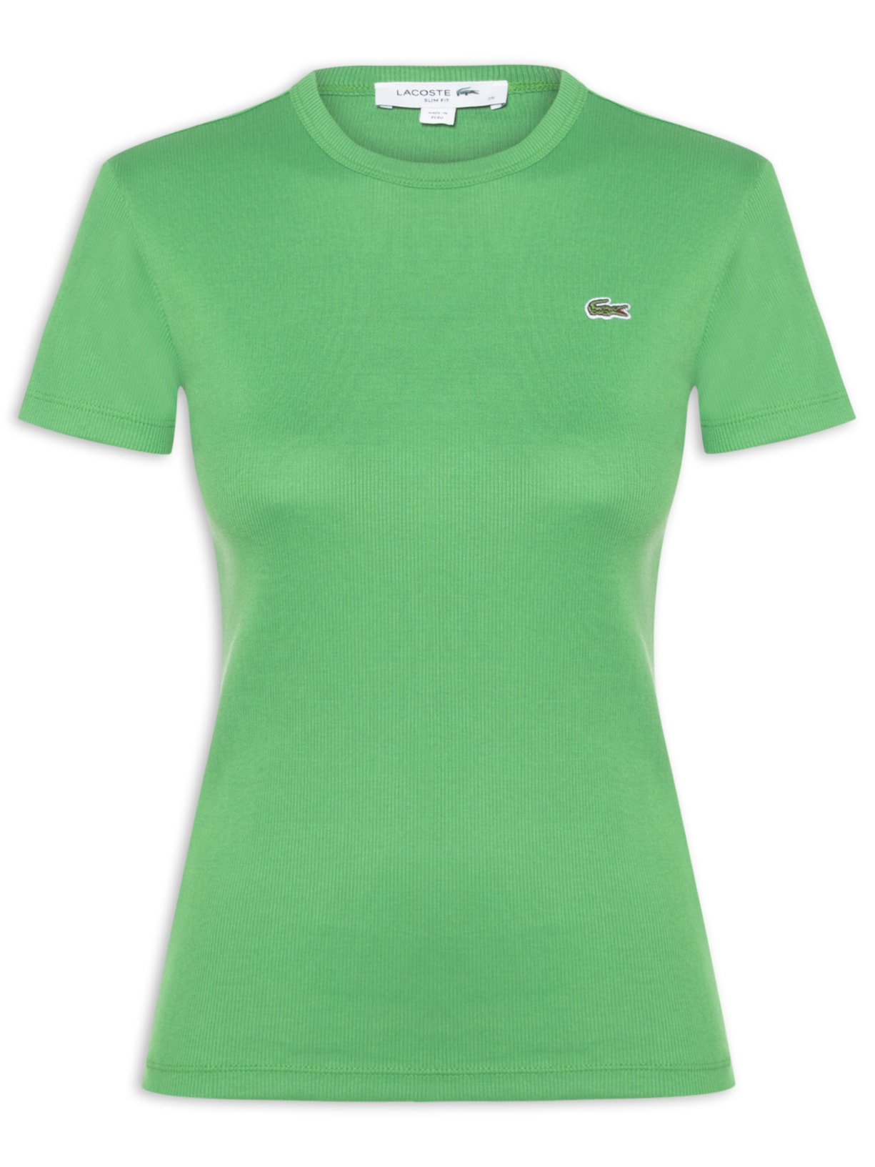 Camiseta Feminina De Algodão Canelada - Verde