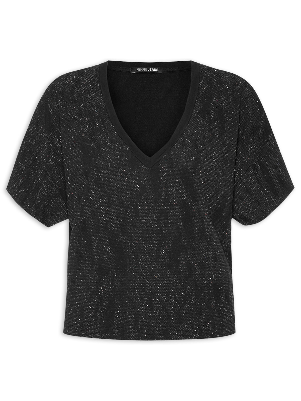Camiseta Feminina De Malha Devorê Bright - Preto