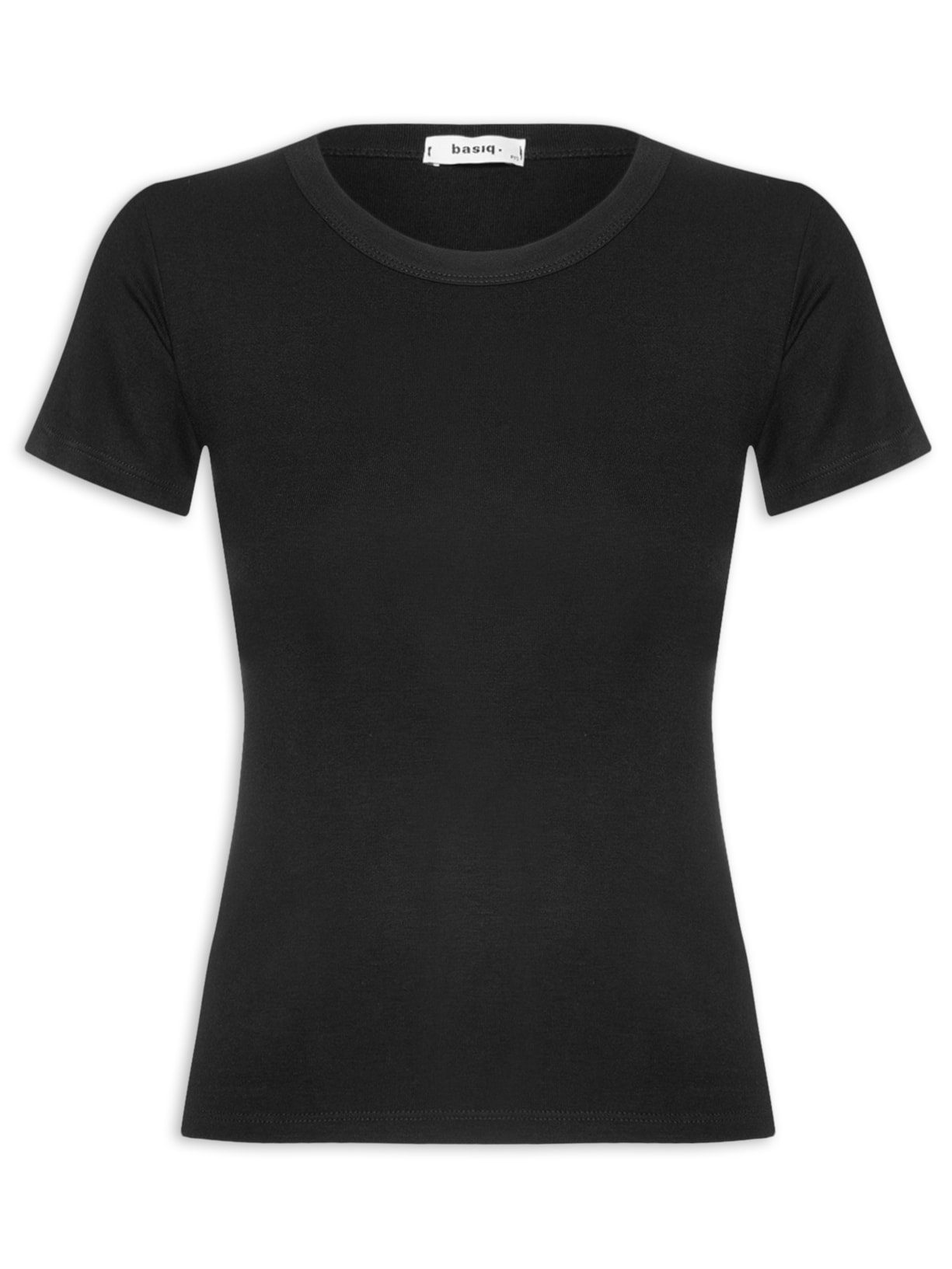 Camiseta Feminina Decote Redondo - Preto