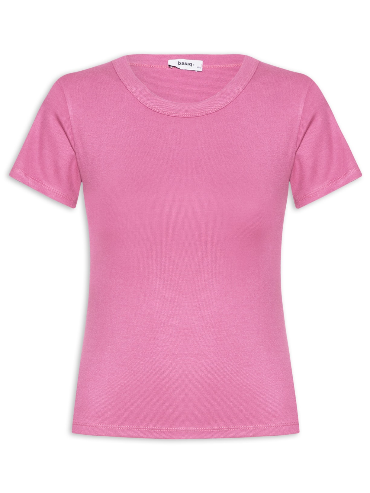 Camiseta Feminina Decote Redondo - Rosa