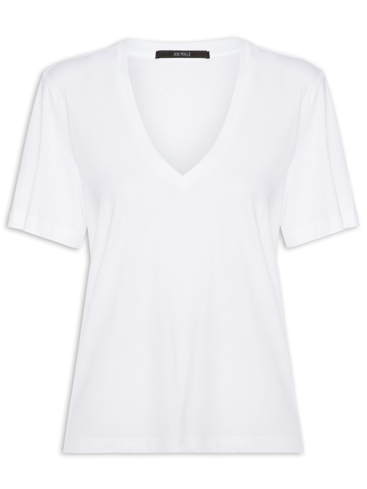 Camiseta Feminina Decote V Pima - Branco