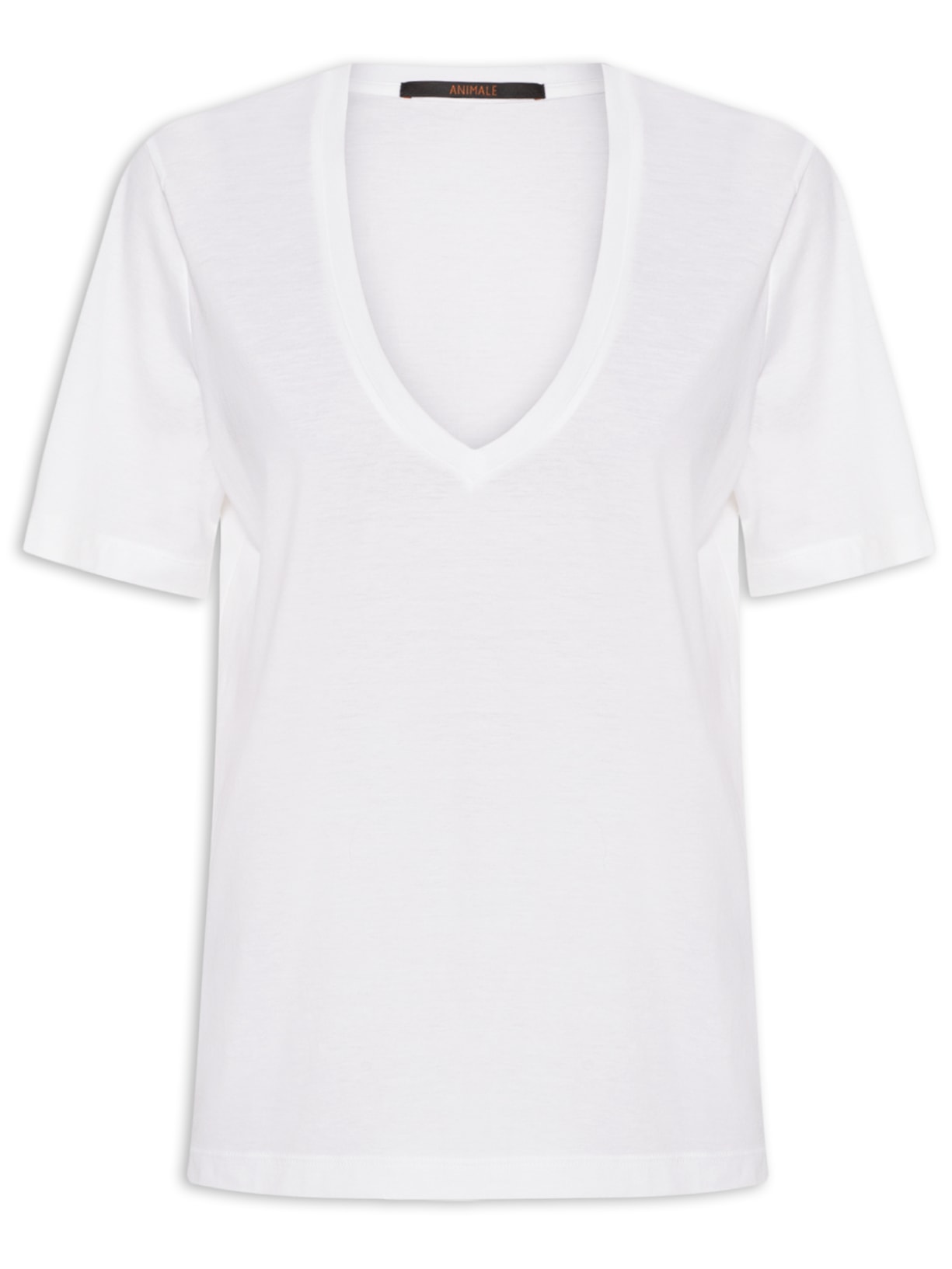 Camiseta Feminina Decote V Pima - Branco
