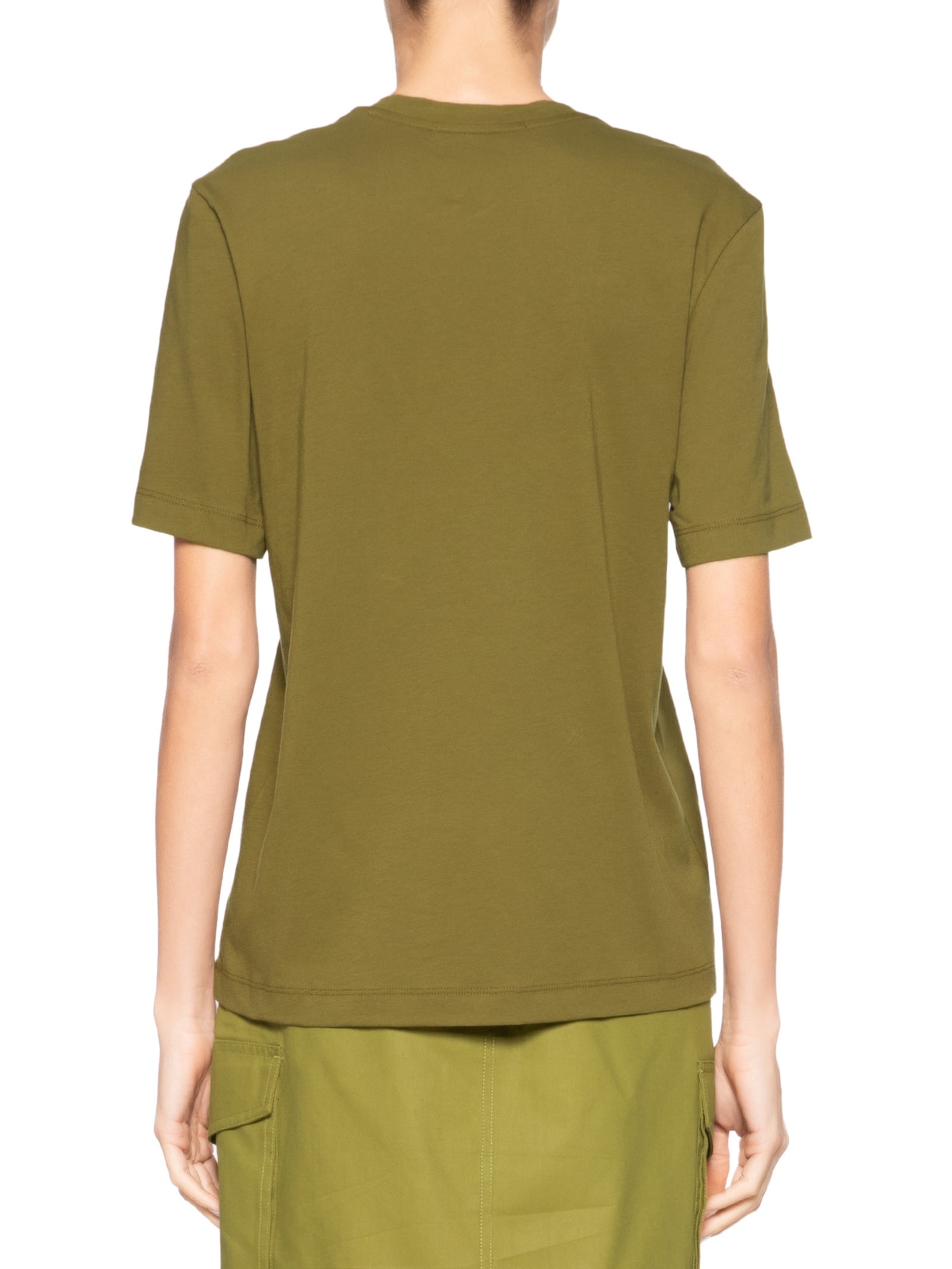 Camiseta Feminina Decote V Pima Color Verde Animale