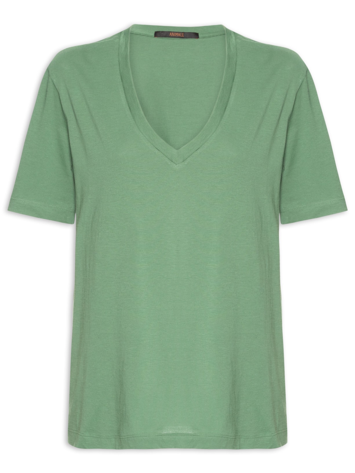 Camiseta Feminina Decote V Pima - Verde