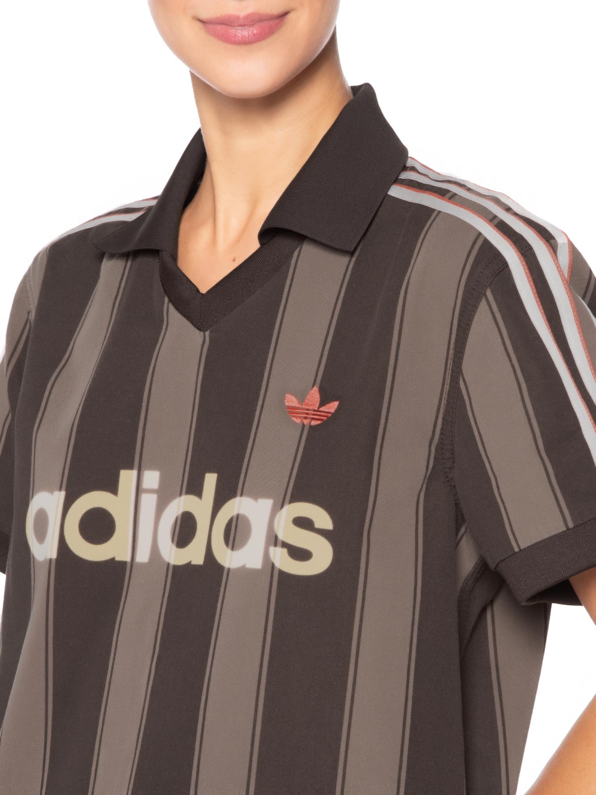 Camiseta Feminina Denim Jersey Marrom Adidas Originals