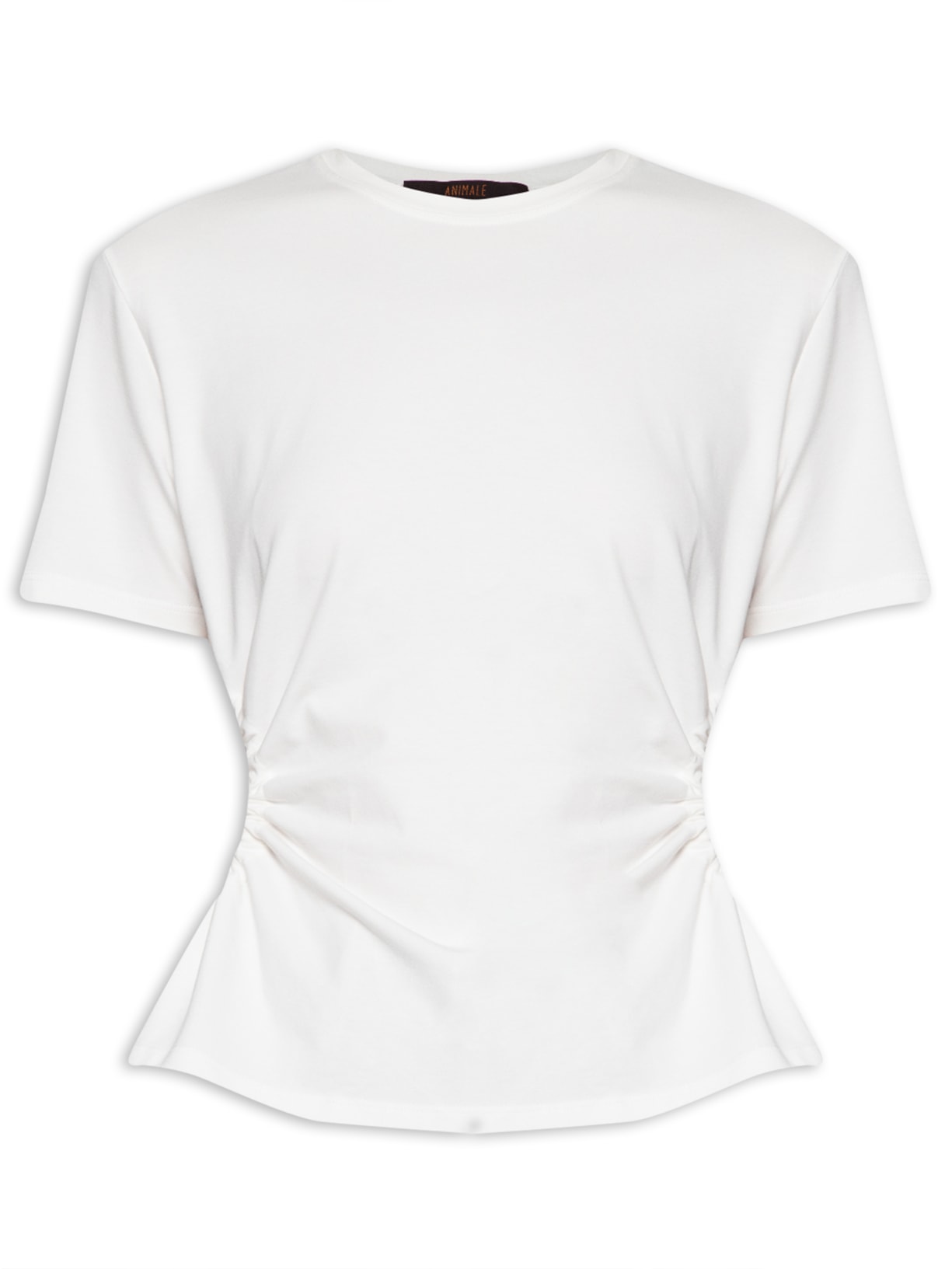 Camiseta Feminina Detalhe Lateral - Branco