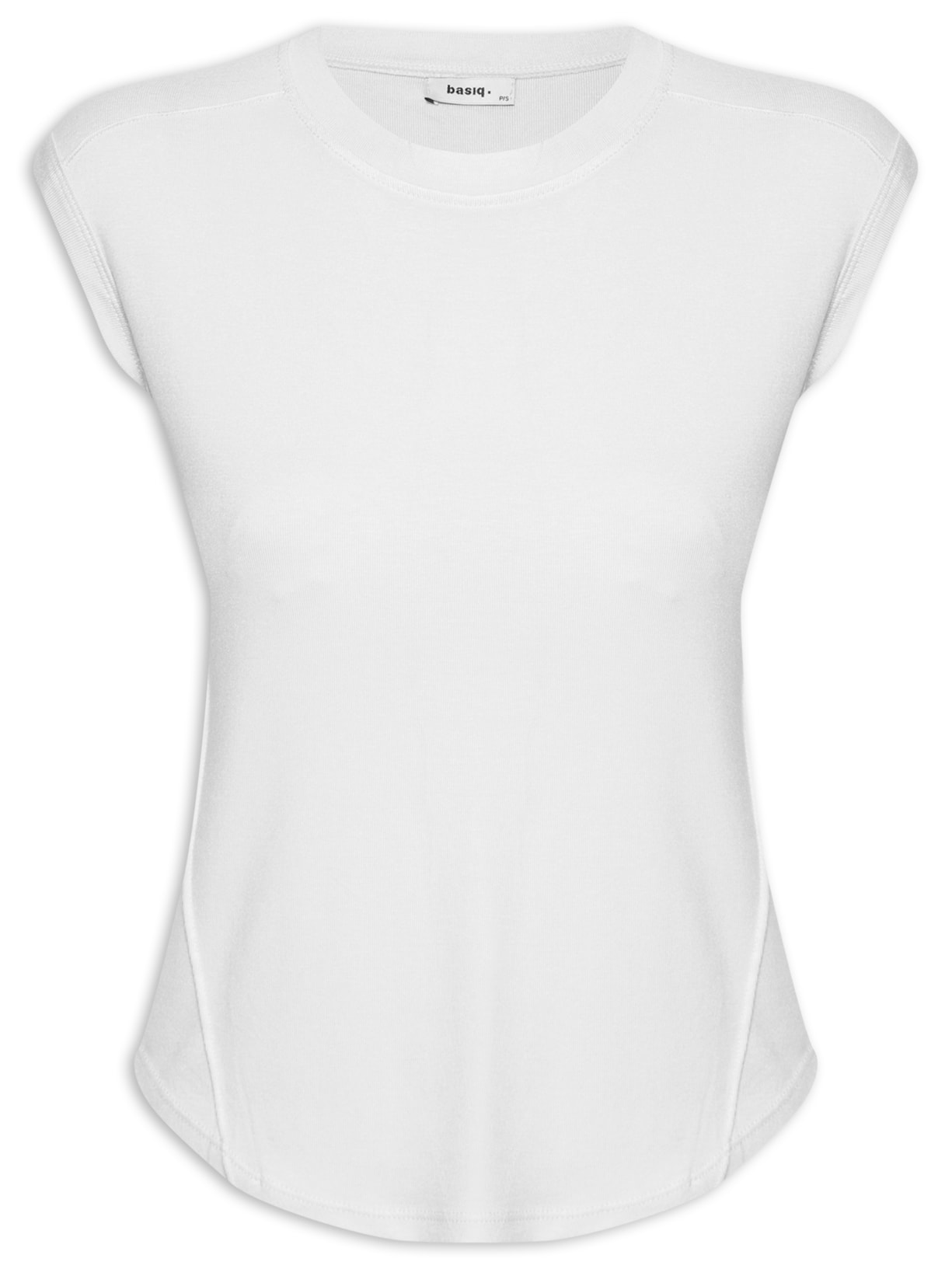 Camiseta Feminina Detalhe Nervuras - Branco