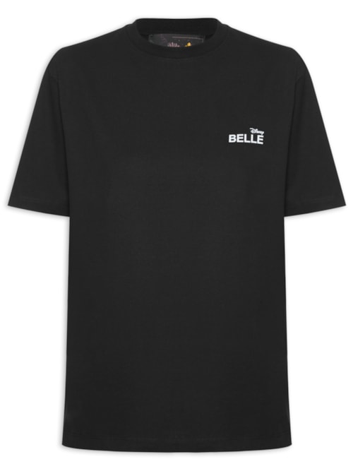 Camiseta Feminina Disney Belle - Preto
