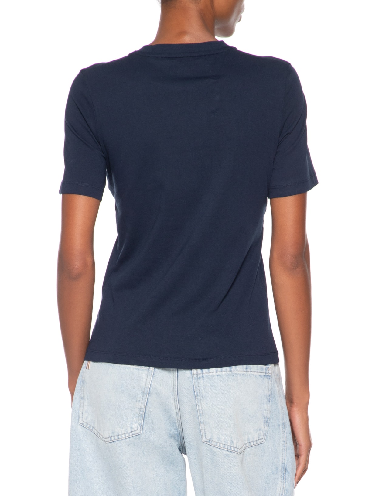 Camiseta Feminina Dog C-NK Tee Azul Tommy Hilfiger