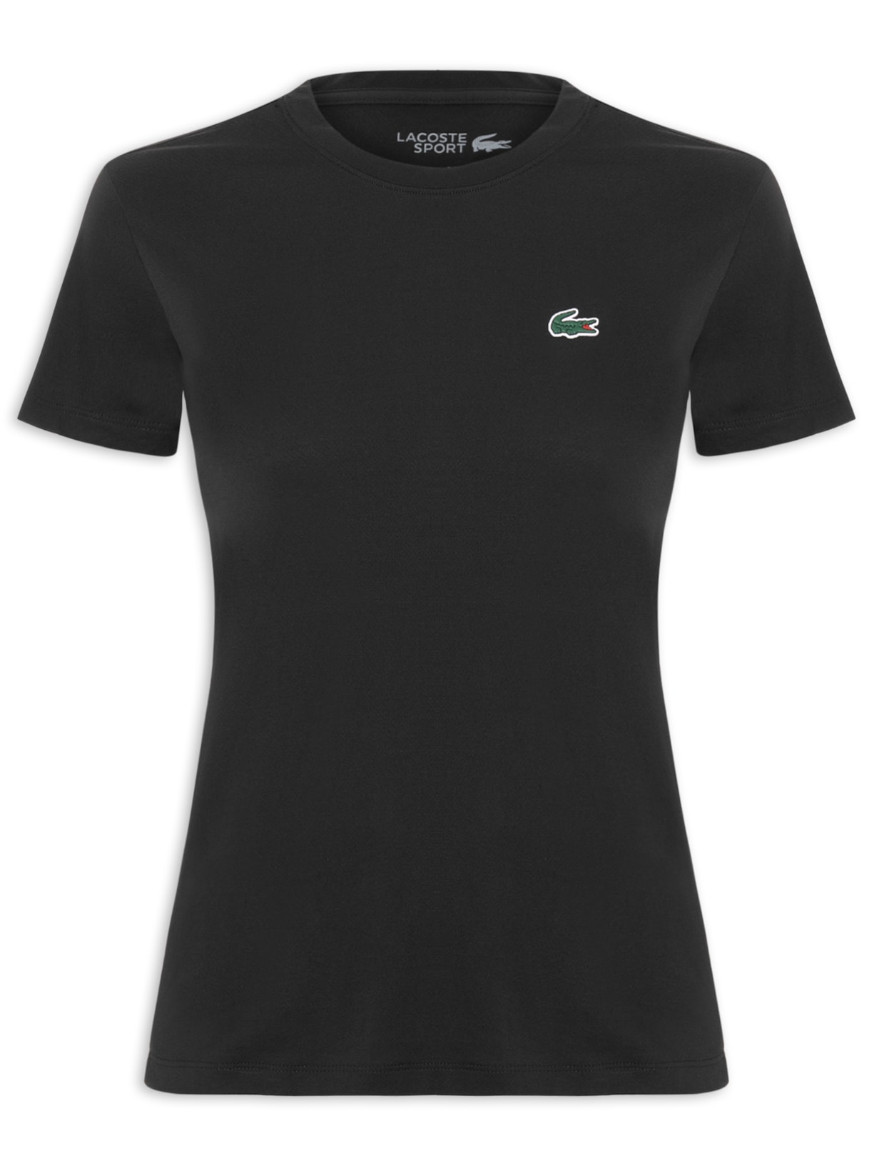 Camiseta Feminina em Jersey Core Essentials Sport Preto Lacoste