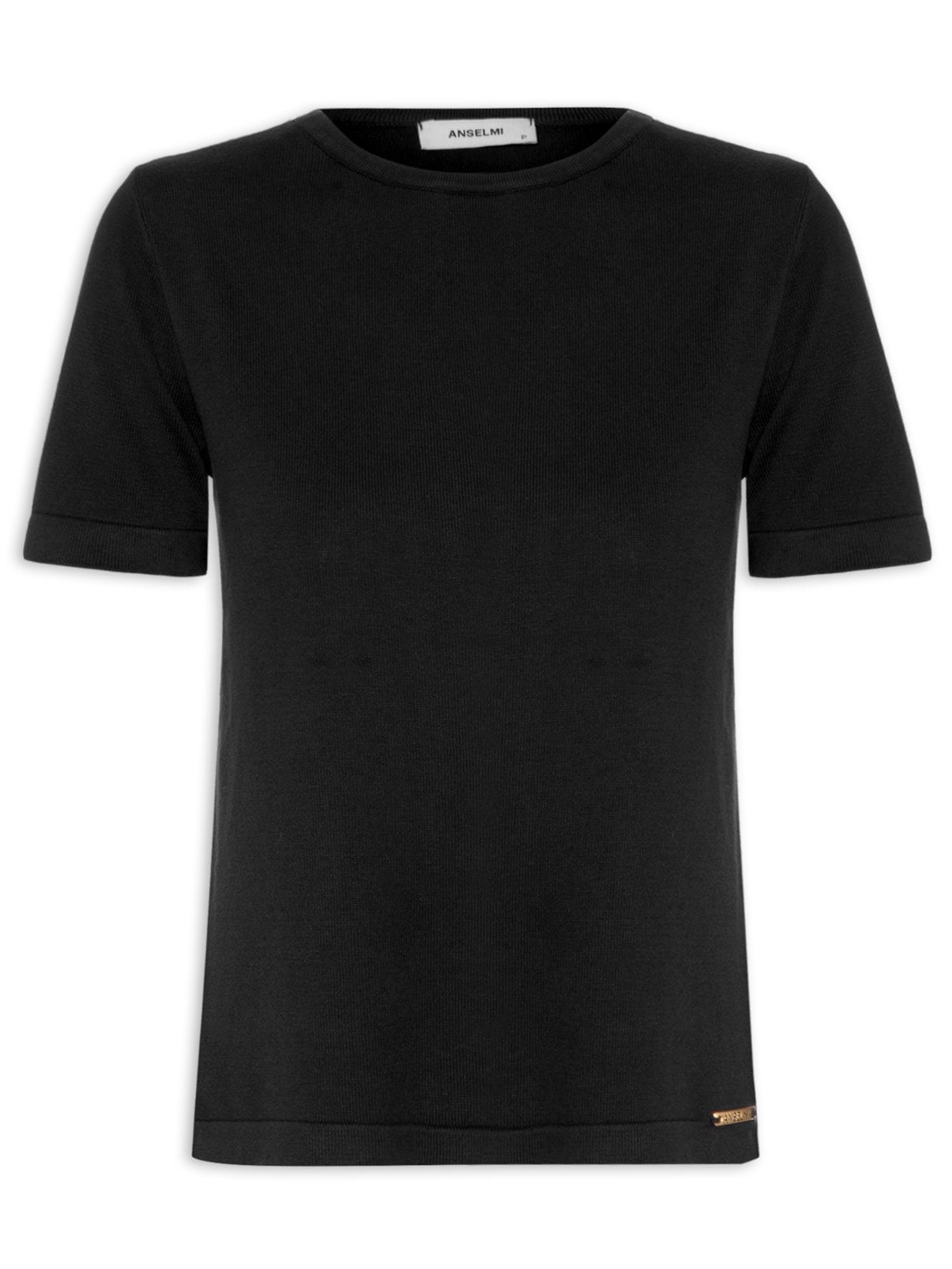 Camiseta Feminina Em Tricot - Preto
