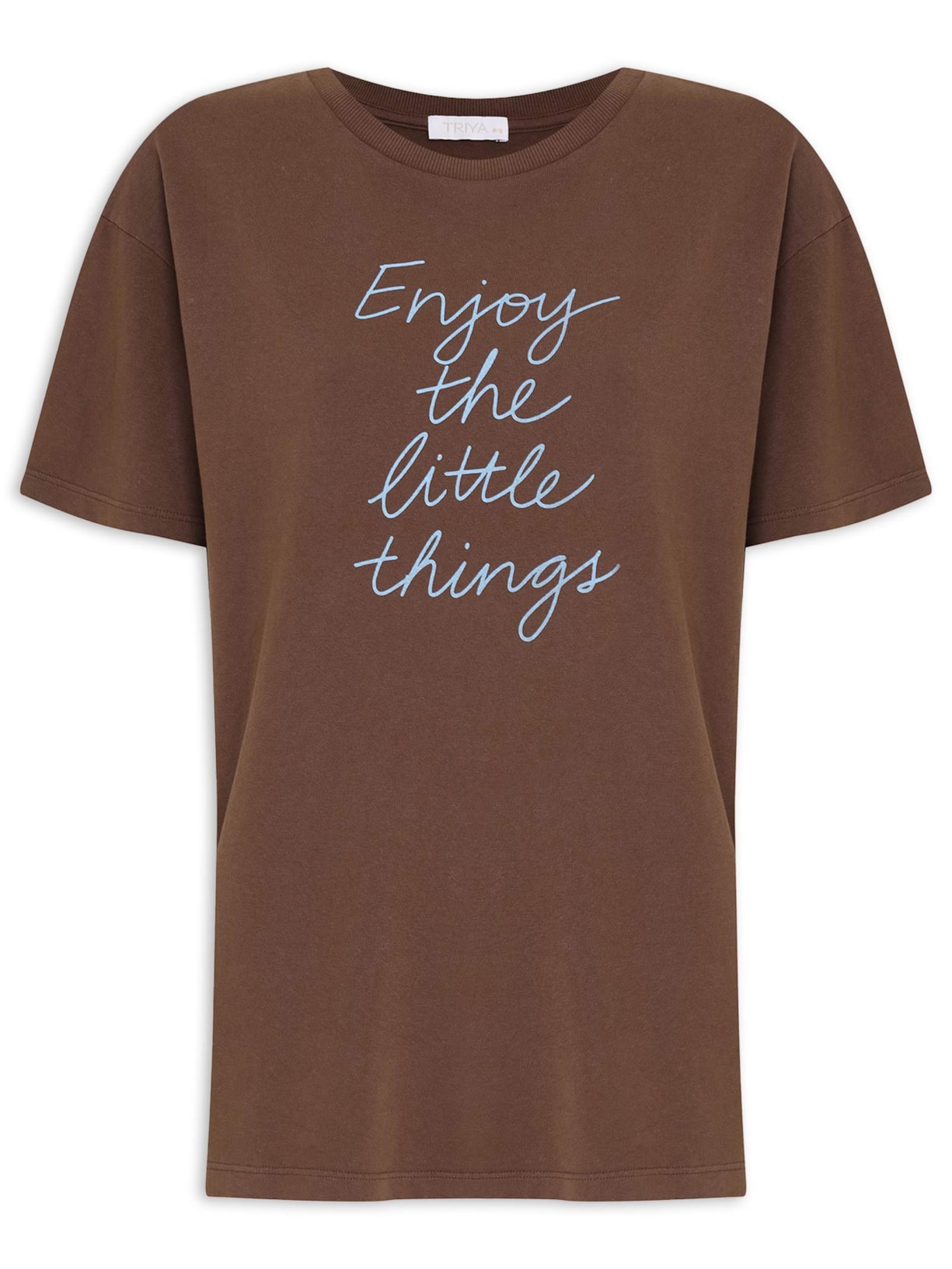 Camiseta Feminina Enjoy Marrom Triya