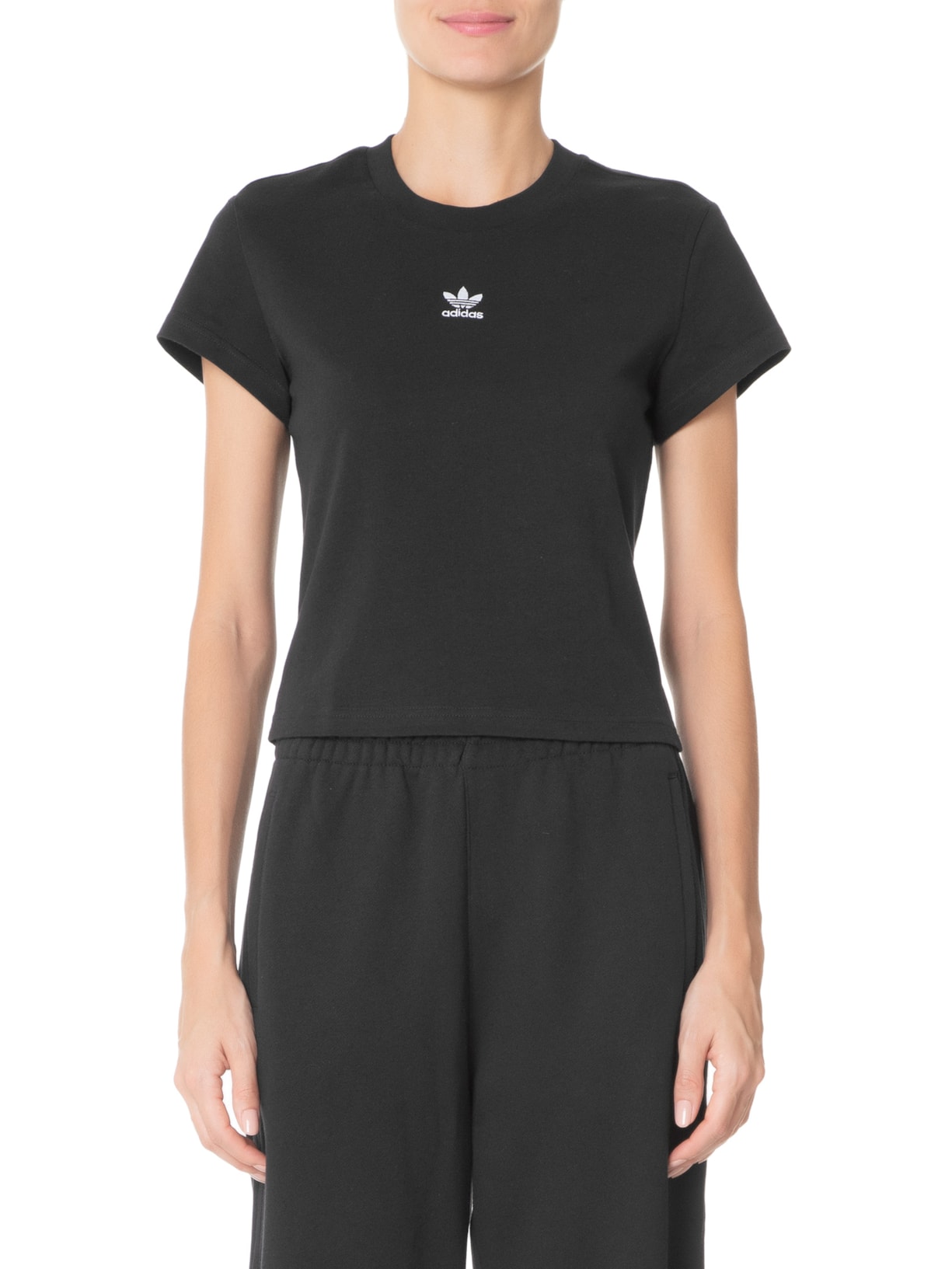 Camiseta Feminina Ess Slim Preto  Adidas Originals