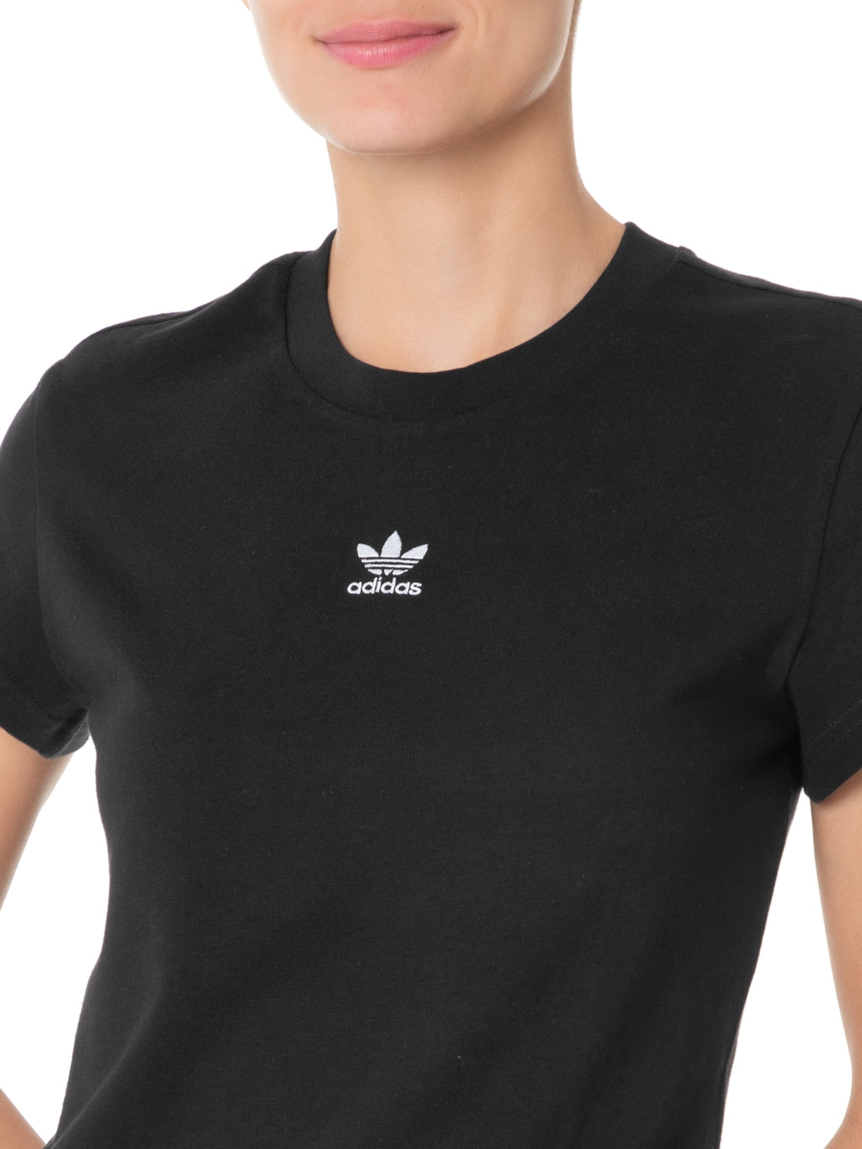 Camiseta Feminina Ess Slim Preto  Adidas Originals