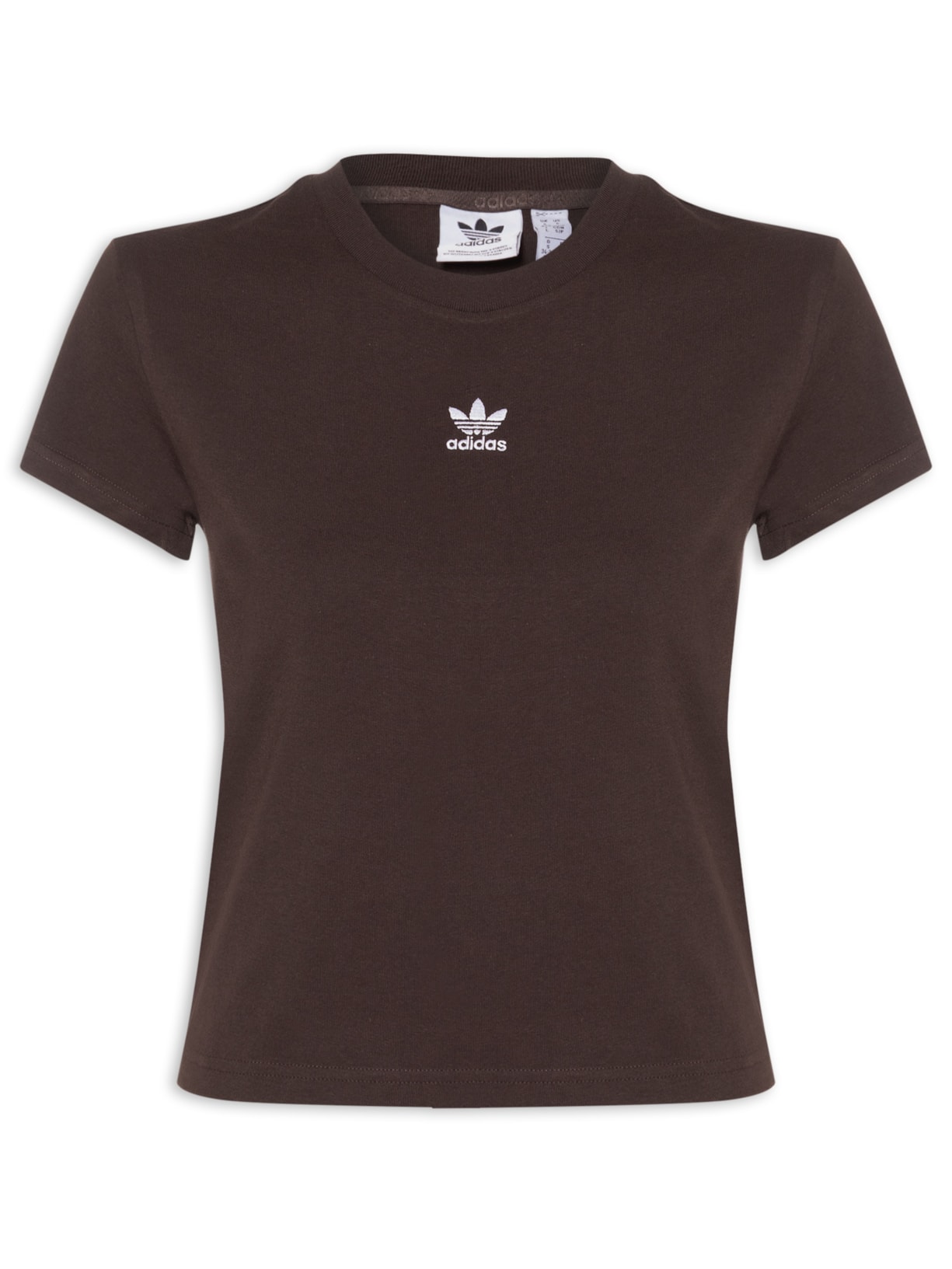 Camiseta Feminina Essencials Slim Marrom Adidas Originals