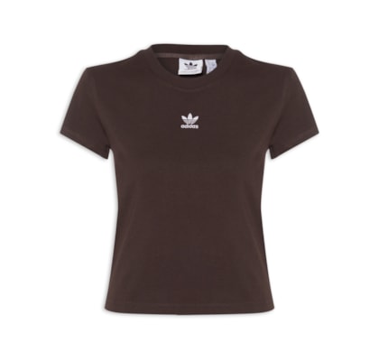 Camiseta Feminina Essencials Slim - Marrom