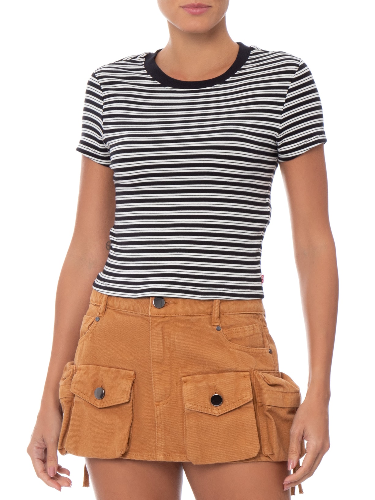 Camiseta Feminina Essential Baby Tee – Preto Levi's