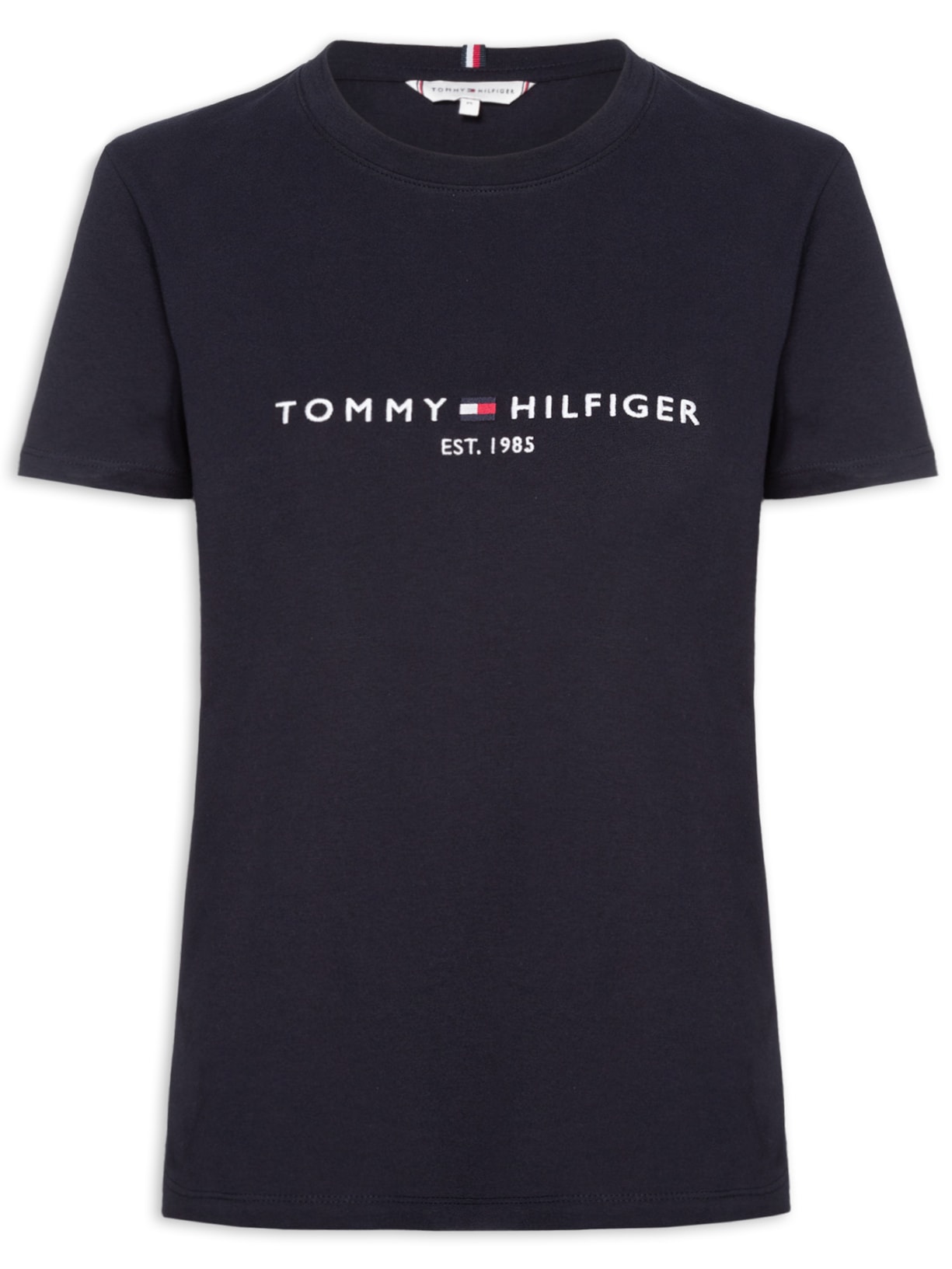 Camiseta Feminina Essential Nk Regular Tee Preto Tommy Hilfiger