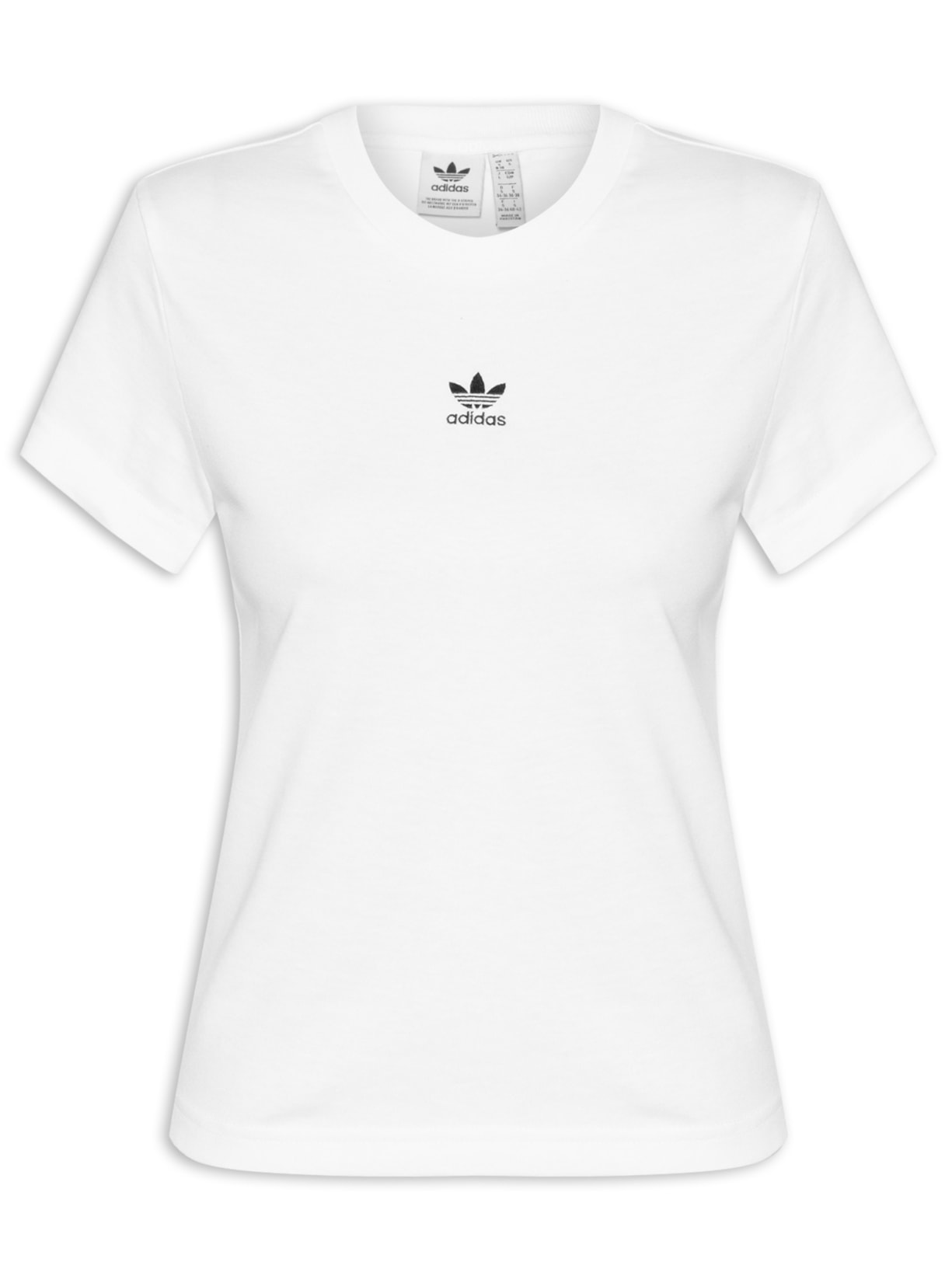 Camiseta Feminina Essential Slim Branco Adidas Originals
