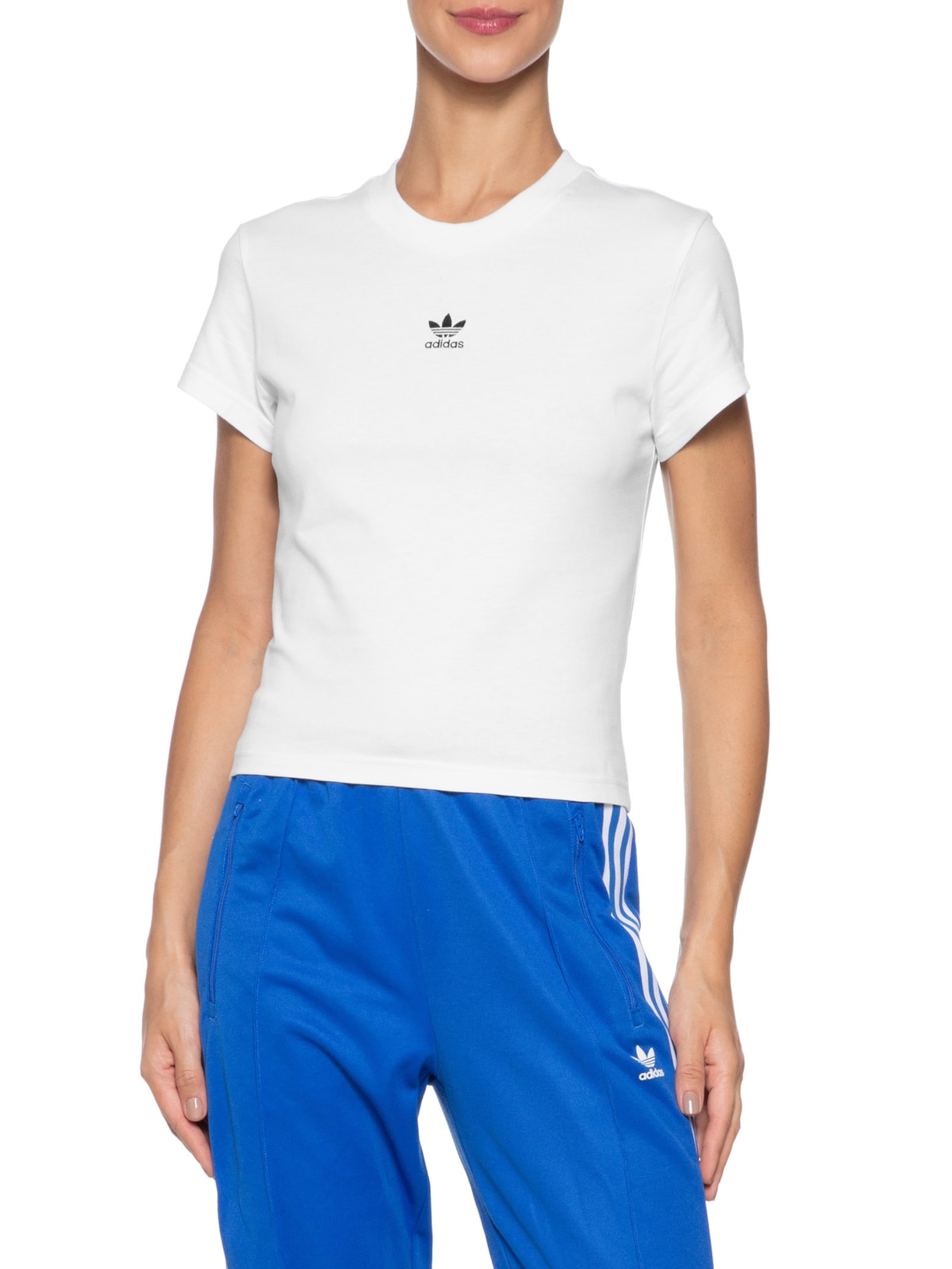 Camiseta Feminina Essential Slim Branco Adidas Originals