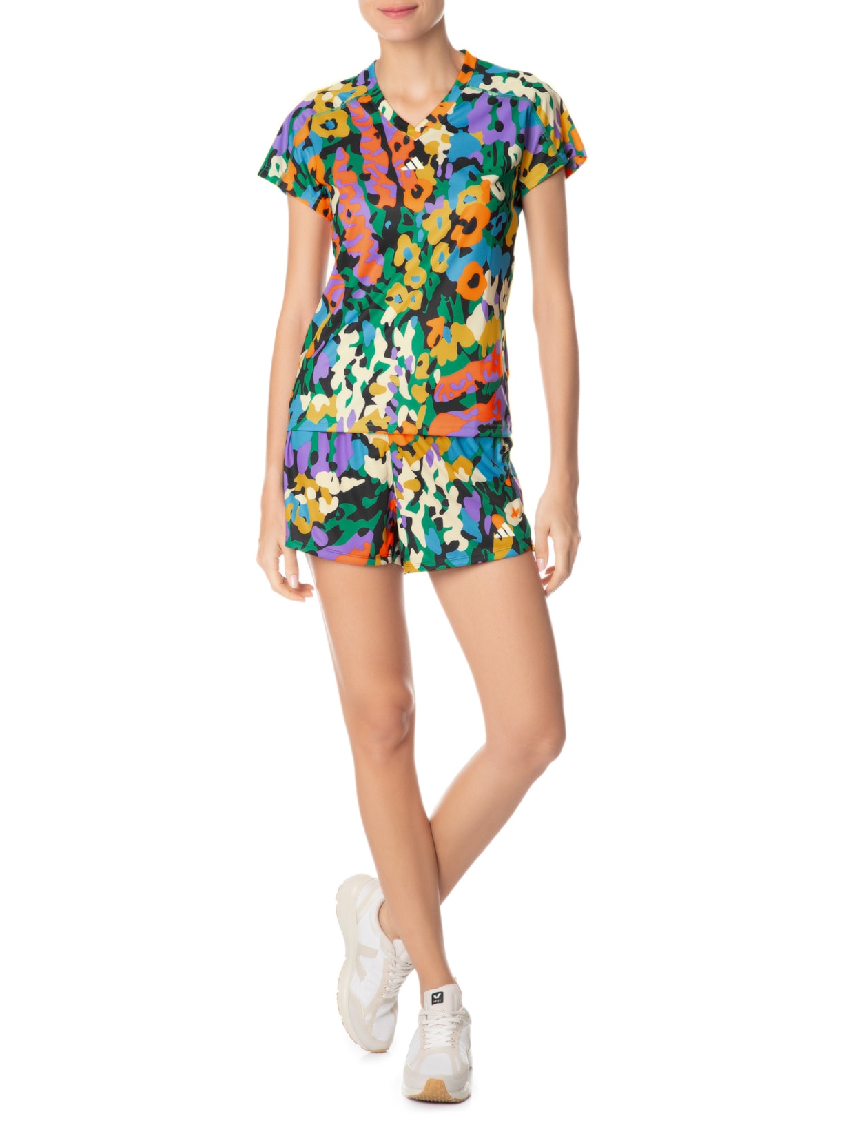 Camiseta Feminina Essentials Aop Azul Adidas