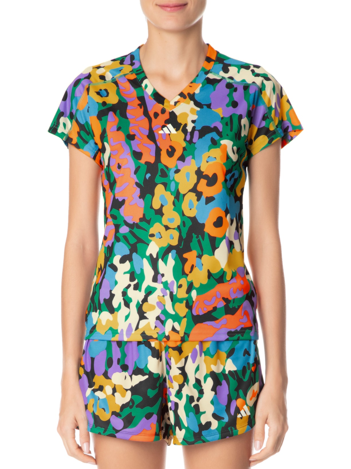 Camiseta Feminina Essentials Aop Azul Adidas