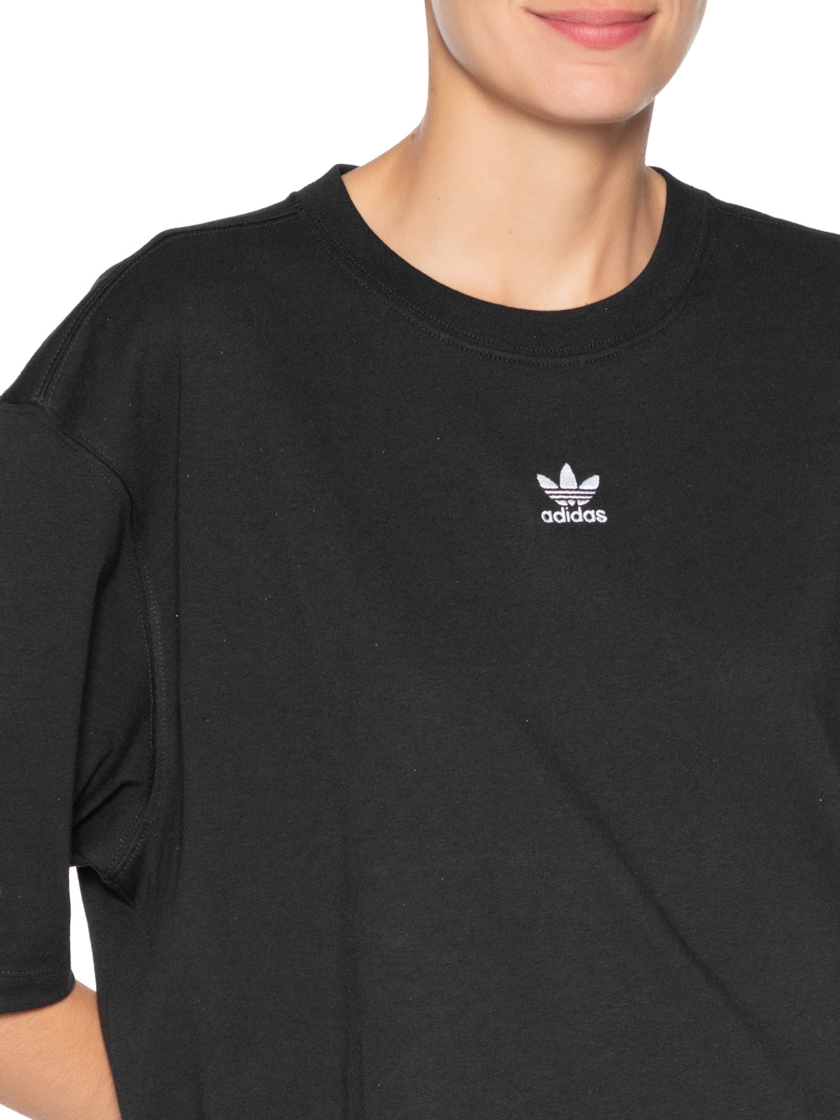 Camiseta Feminina Essentials Boyfriend Preto Adidas Originals