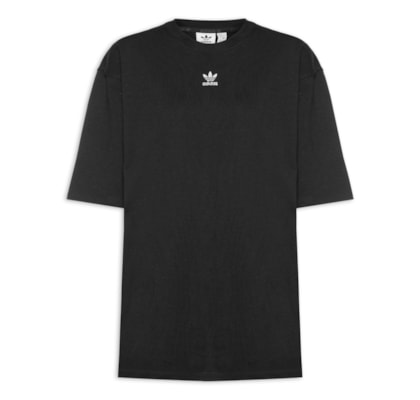 Camiseta Feminina Essentials Boyfriend - Preto