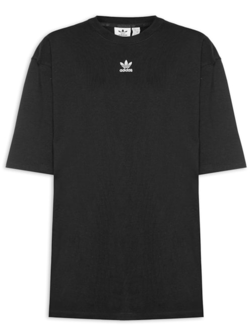 Camiseta Feminina Essentials Boyfriend - Preto