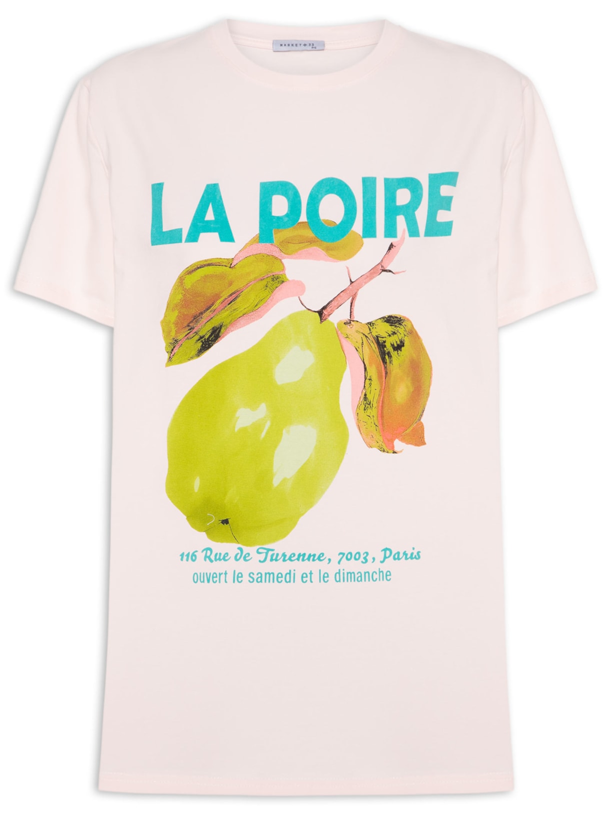 Camiseta Feminina Estampa La Poire Rosa Market 33