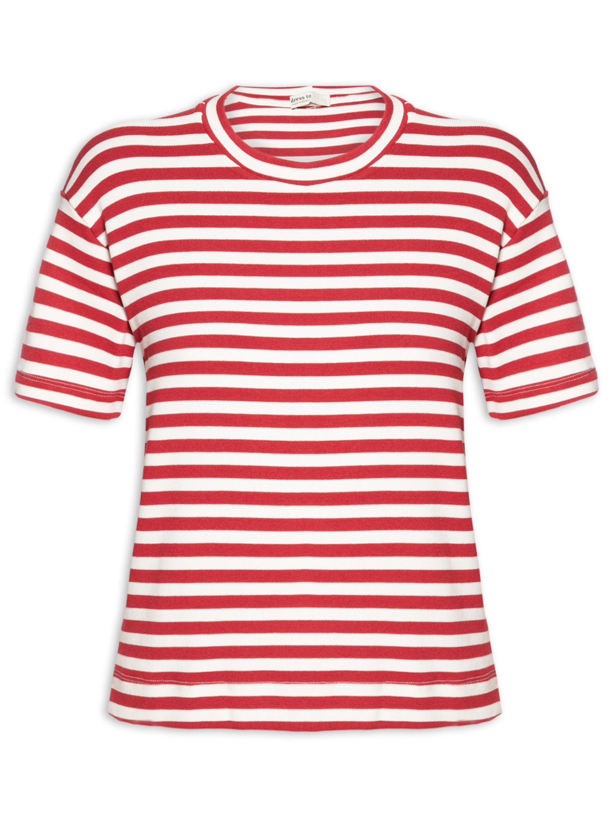 Camiseta Feminina Estampa Listra Entardecer - Vermelho