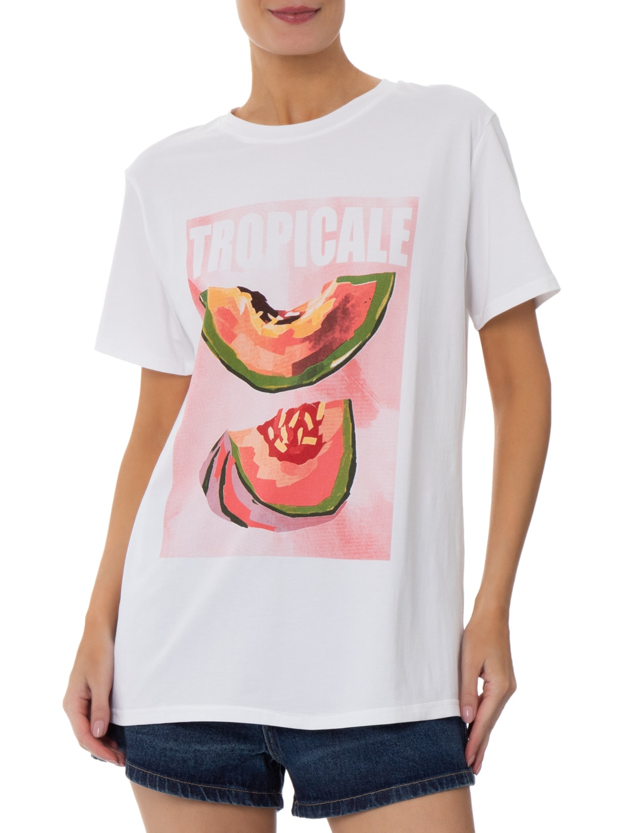Camiseta Feminina Estampa Tropicale Off White Market 33