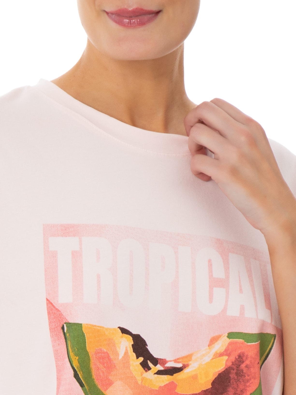 Camiseta Feminina Estampa Tropicale Rosa Market 33