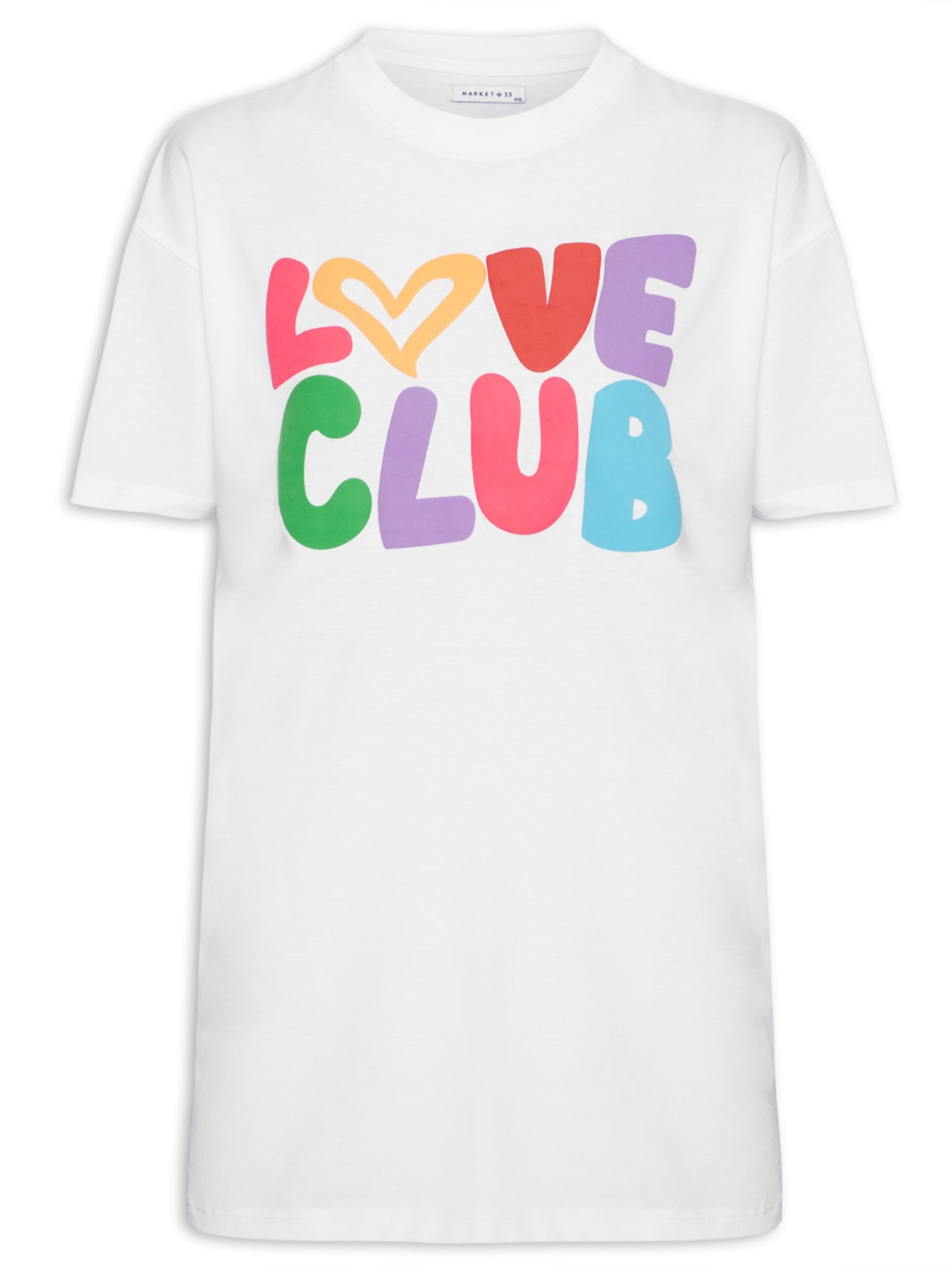 Camiseta Feminina Estampada Branco Market 33