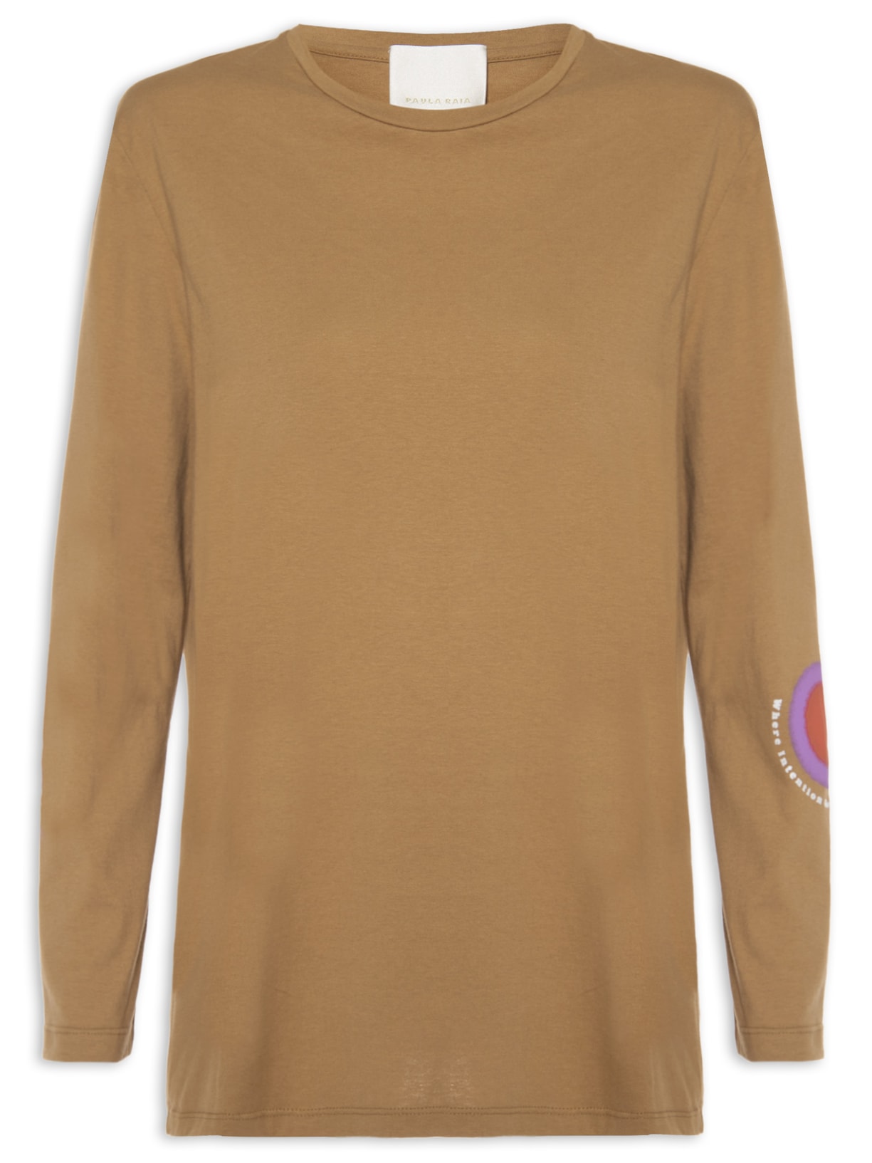 Camiseta Feminina Estampada - Marrom