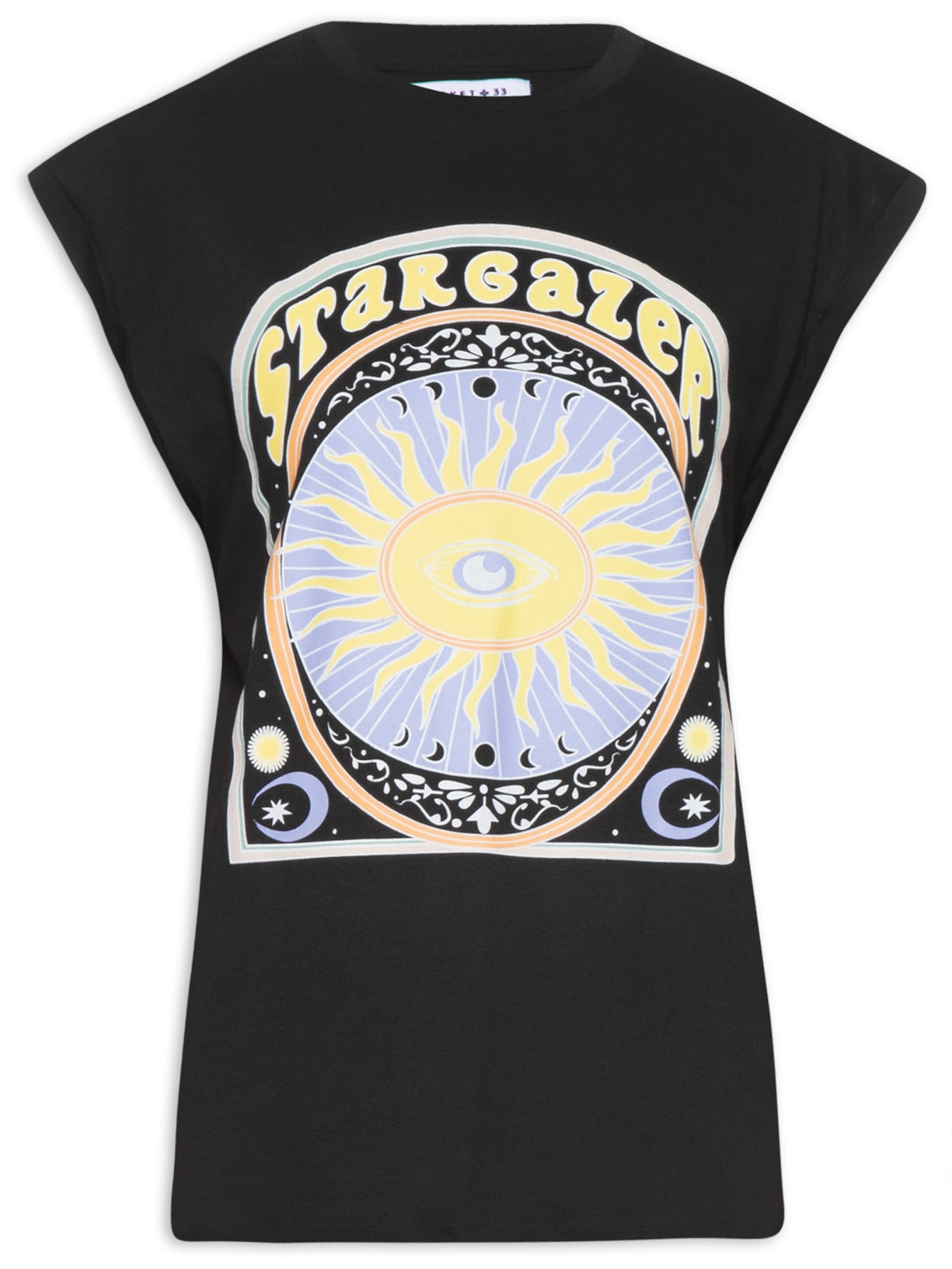 Camiseta Feminina Estampada Preto Market 33