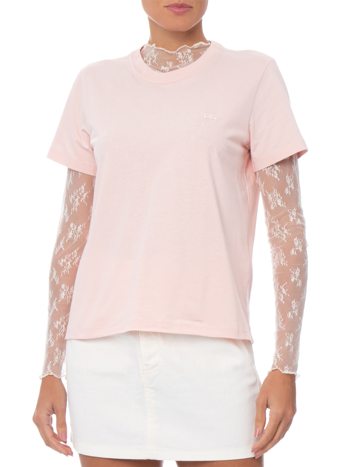 Camiseta Feminina Favorite Cotton Tee Rosa Levi's