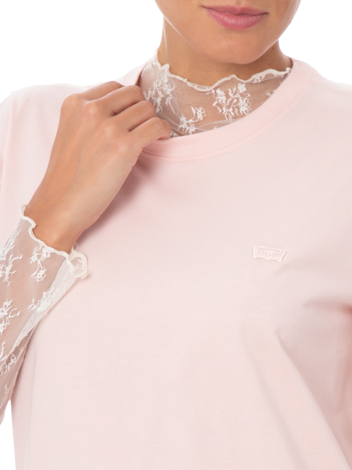 Camiseta Feminina Favorite Cotton Tee Rosa Levi's