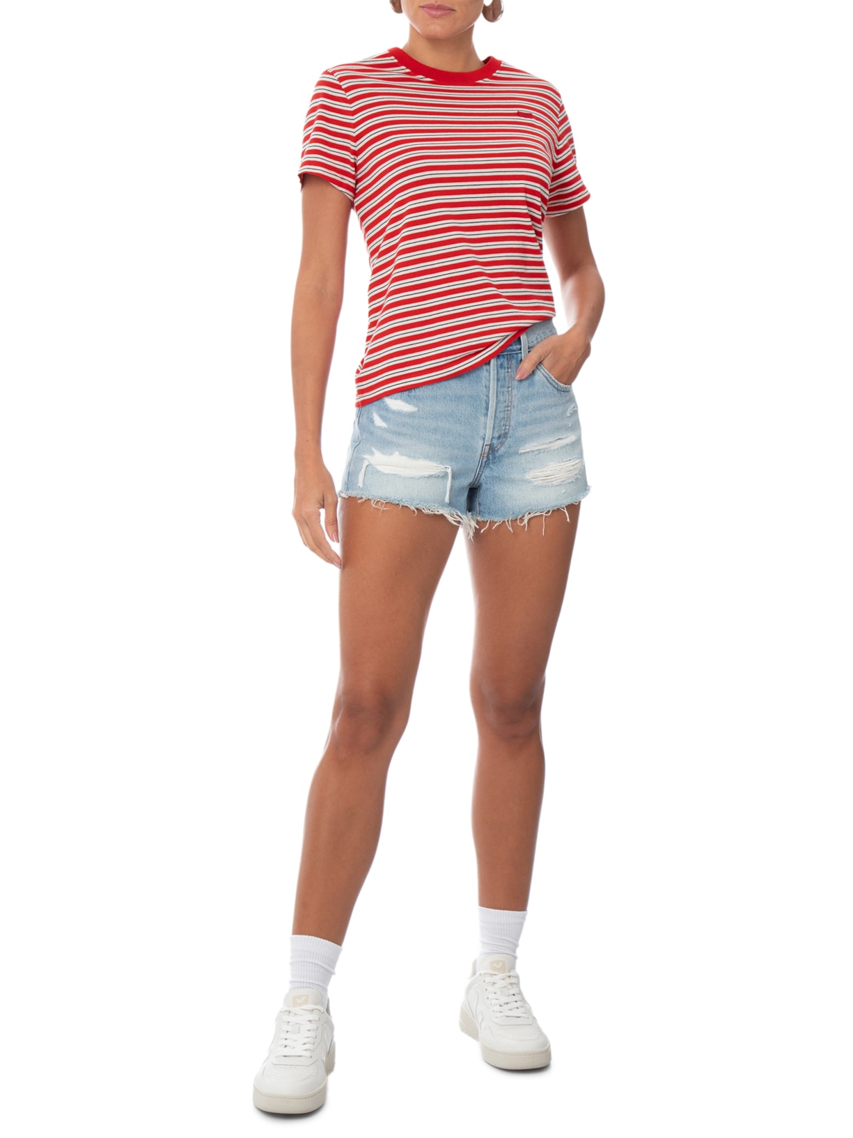 Camiseta Feminina Favorite Cotton Tee Vermelho Levi's